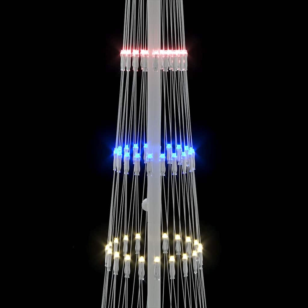 LED Kerstboom met 230 LED Multikleur 51 x 51 x 190 cm Metaal