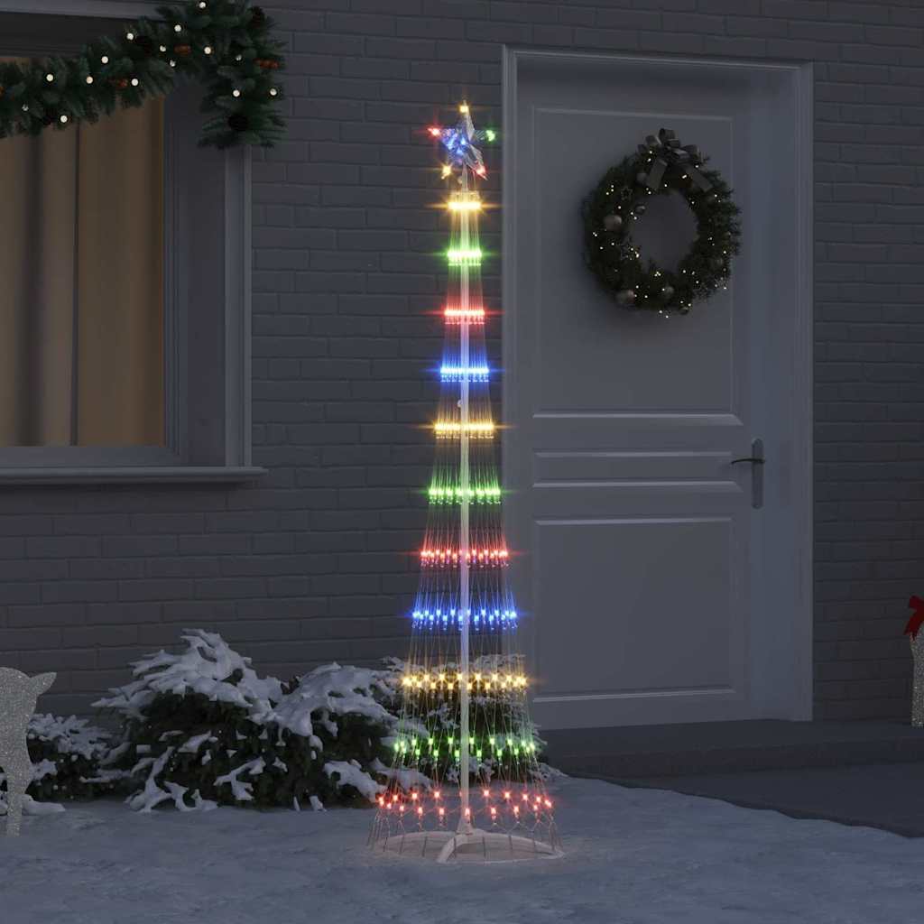LED Kerstboom met 230 LED Multikleur 51 x 51 x 190 cm Metaal