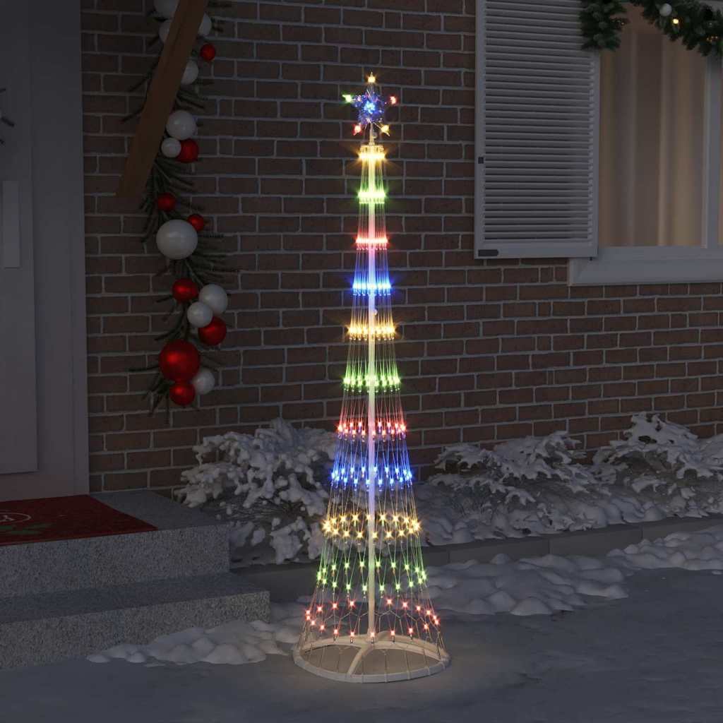 LED Kerstboom met 230 LED Multikleur 51 x 51 x 190 cm Metaal