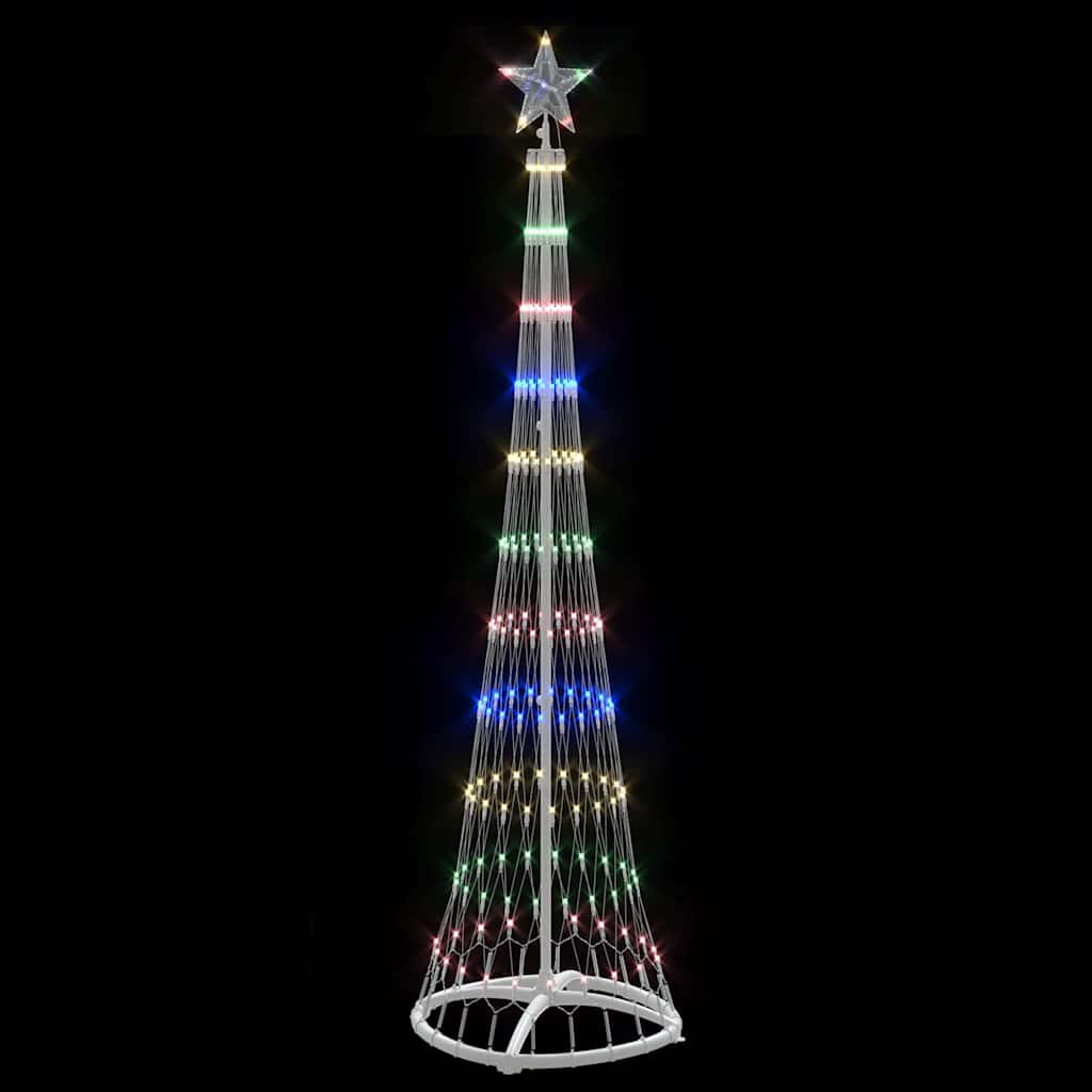 LED Kerstboom met 230 LED Multikleur 51 x 51 x 190 cm Metaal