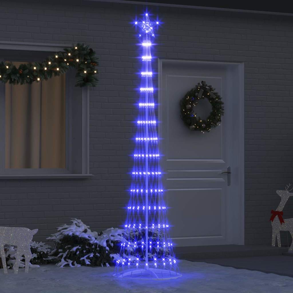 LED Kerstboom met 290 LED Blauw 70 x 70 x 250 cm Metaal