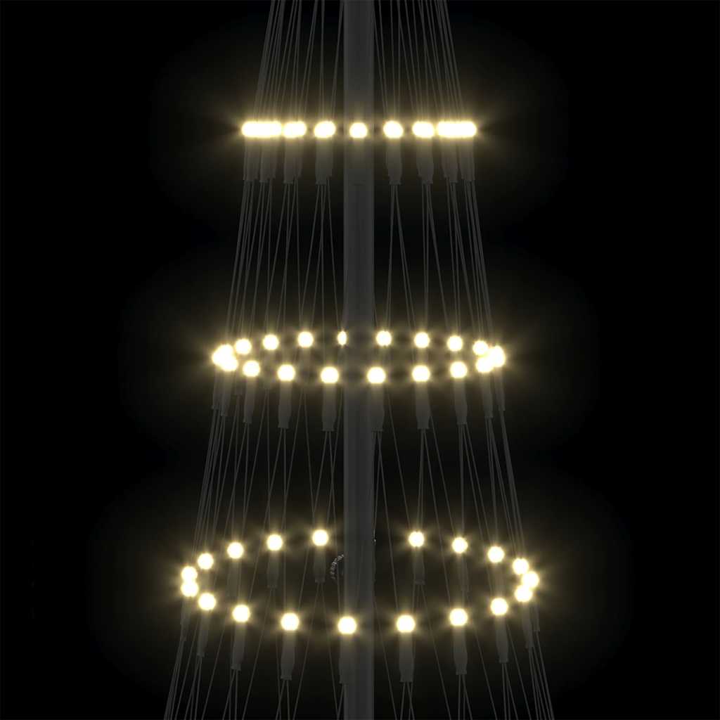 LED Kerstboom met 230 LED Warmwit 71 x 71 x 184.5 cm Metaal