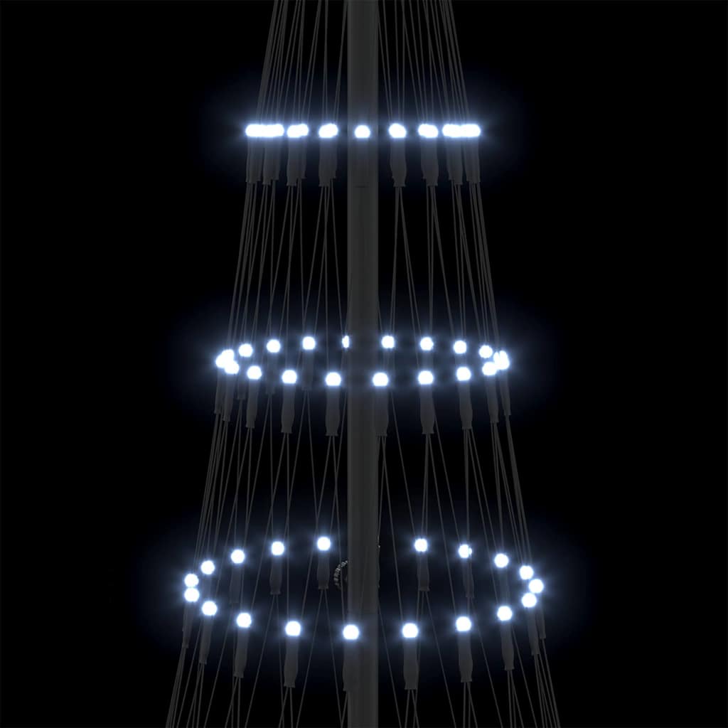 LED Kerstboom met 230 LED Koudwit 71 x 71 x 184.5 cm Metaal