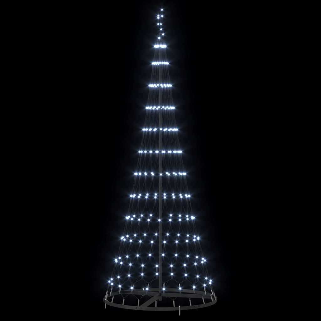 LED Kerstboom met 230 LED Koudwit 71 x 71 x 184.5 cm Metaal