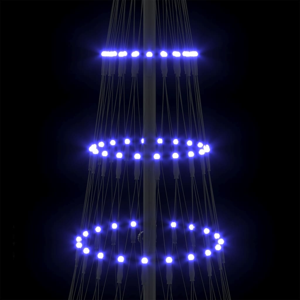 LED Kerstboom met 230 LED Blauw 71 x 71 x 184.5 cm Metaal