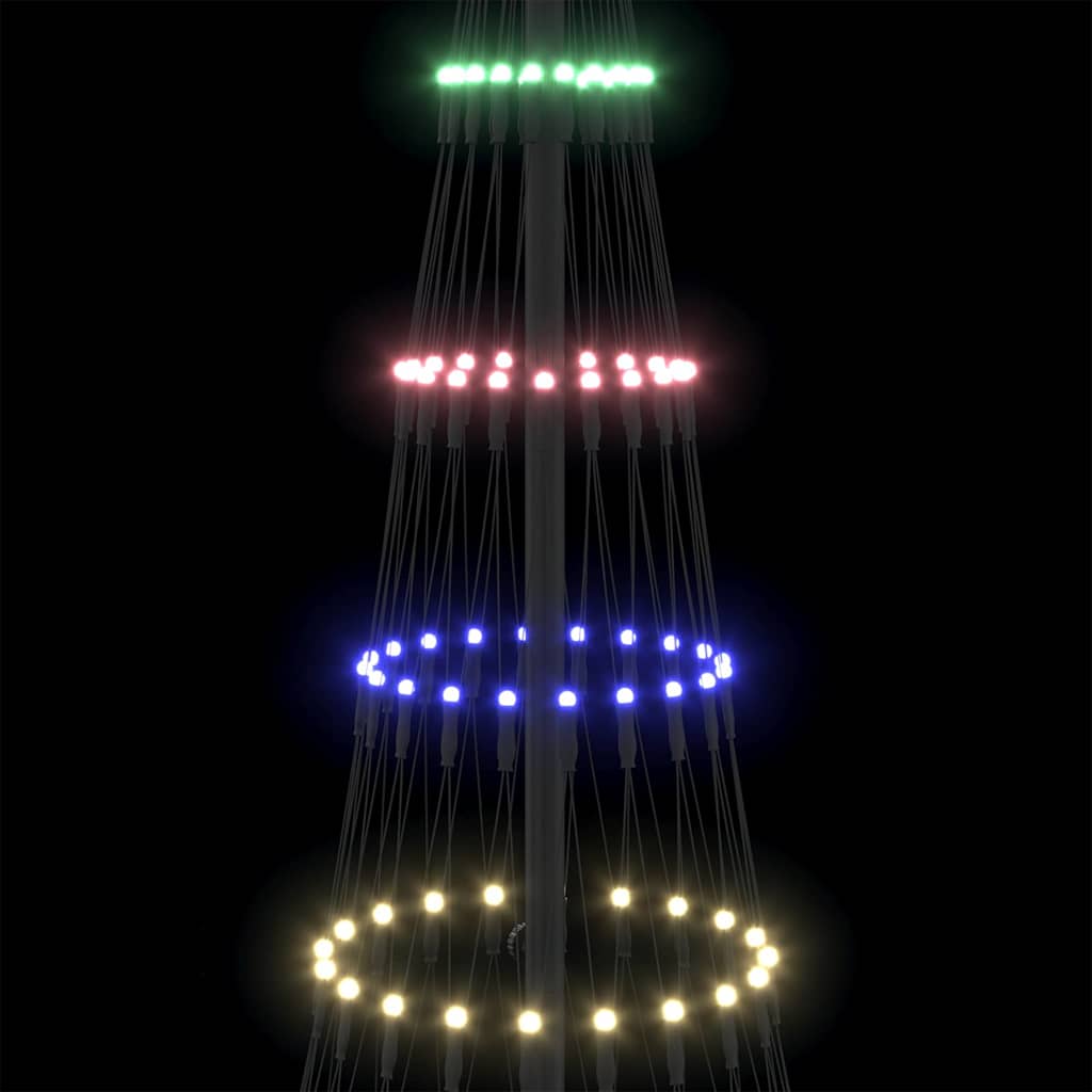 LED Kerstboom met 230 LED Multikleur 71 x 71 x 184.5 cm Metaal