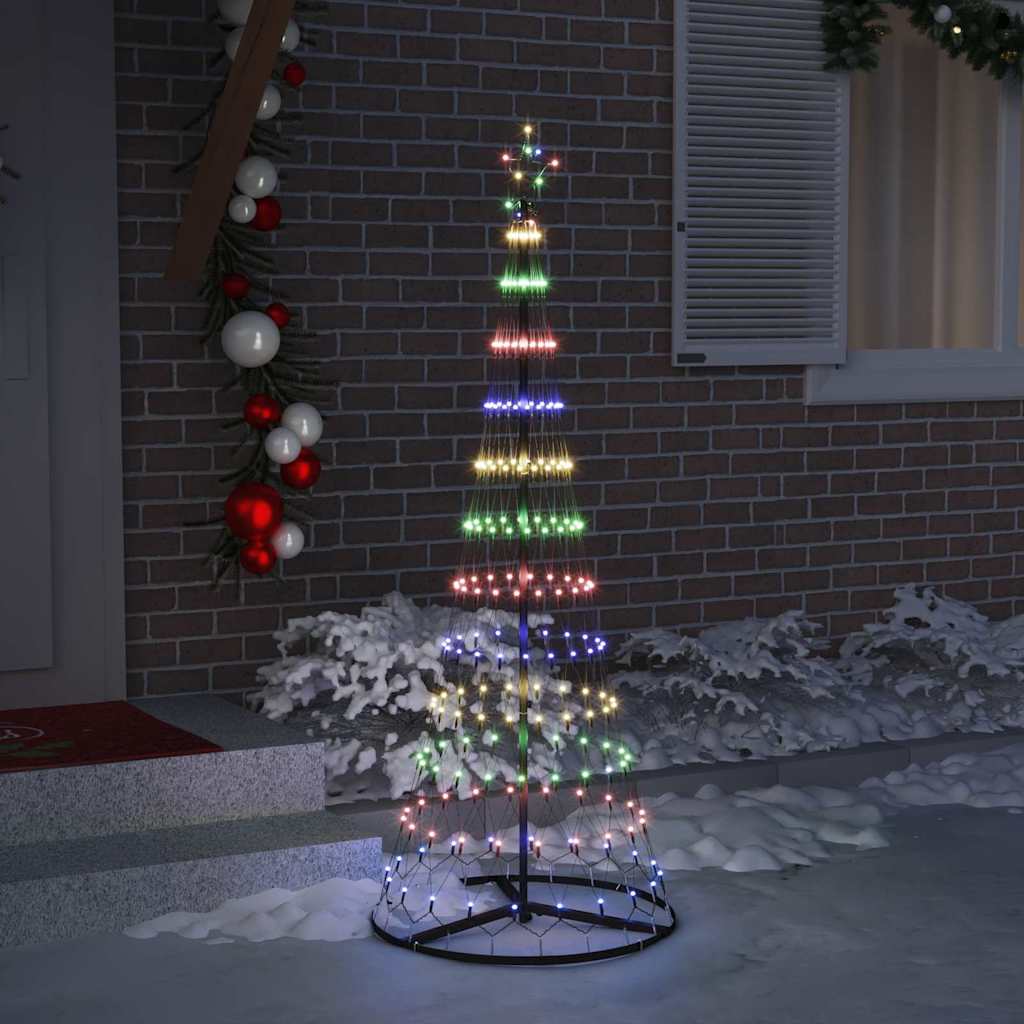 LED Kerstboom met 230 LED Multikleur 71 x 71 x 184.5 cm Metaal