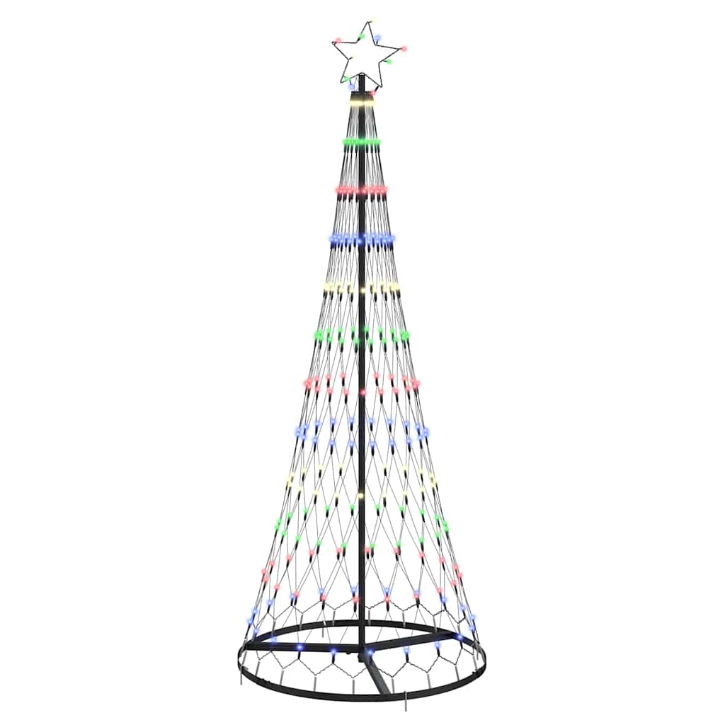 LED Kerstboom met 230 LED Multikleur 71 x 71 x 184.5 cm Metaal