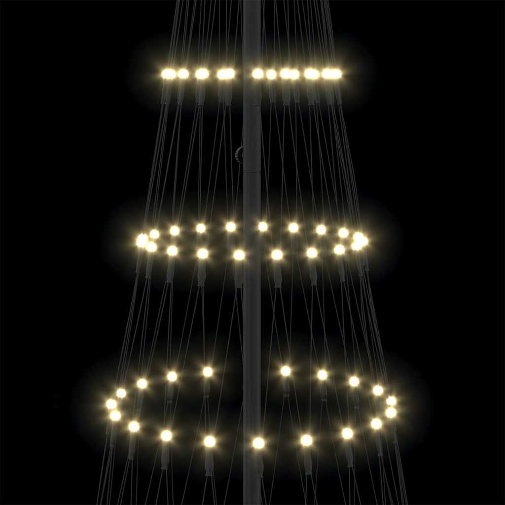 LED Kerstboom met 290 LED Warmwit 100 x 100 x 250 cm Metaal