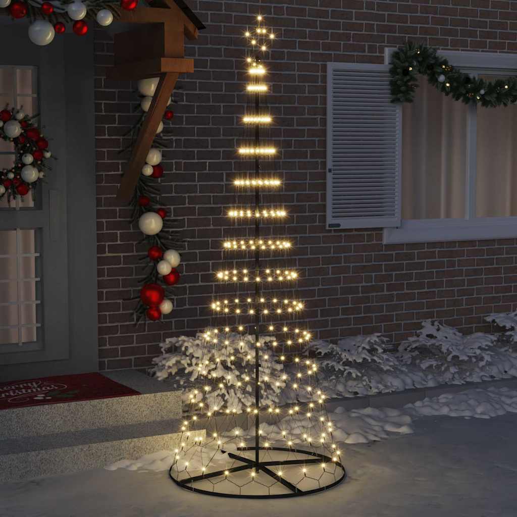 LED Kerstboom met 290 LED Warmwit 100 x 100 x 250 cm Metaal