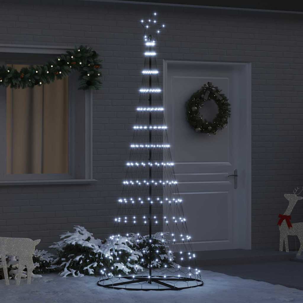 LED Kerstboom met 290 LED Koudwit 100 x 100 x 250 cm Metaal