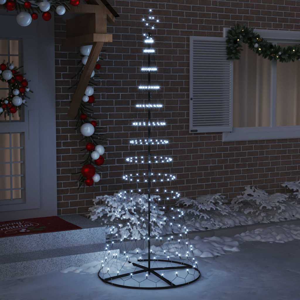 LED Kerstboom met 290 LED Koudwit 100 x 100 x 250 cm Metaal