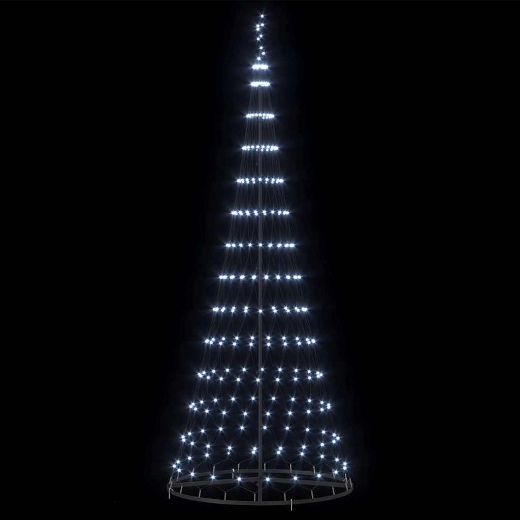 LED Kerstboom met 290 LED Koudwit 100 x 100 x 250 cm Metaal