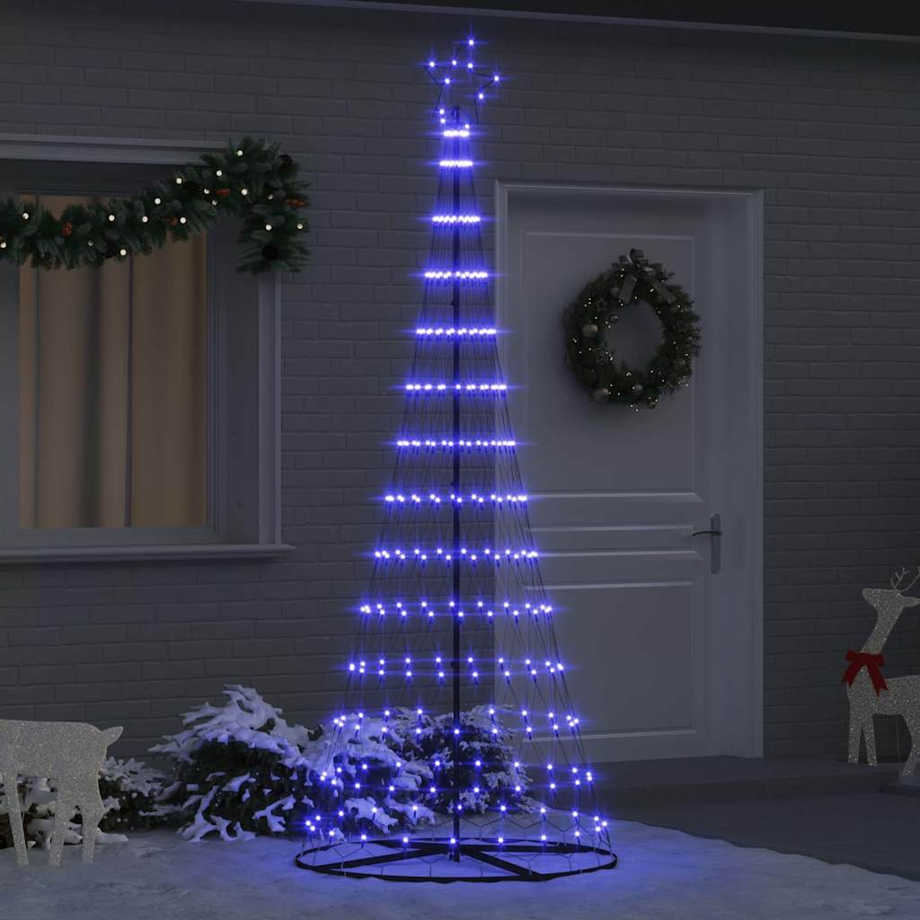 LED Kerstboom met 290 LED Blauw 100 x 100 x 250 cm Metaal