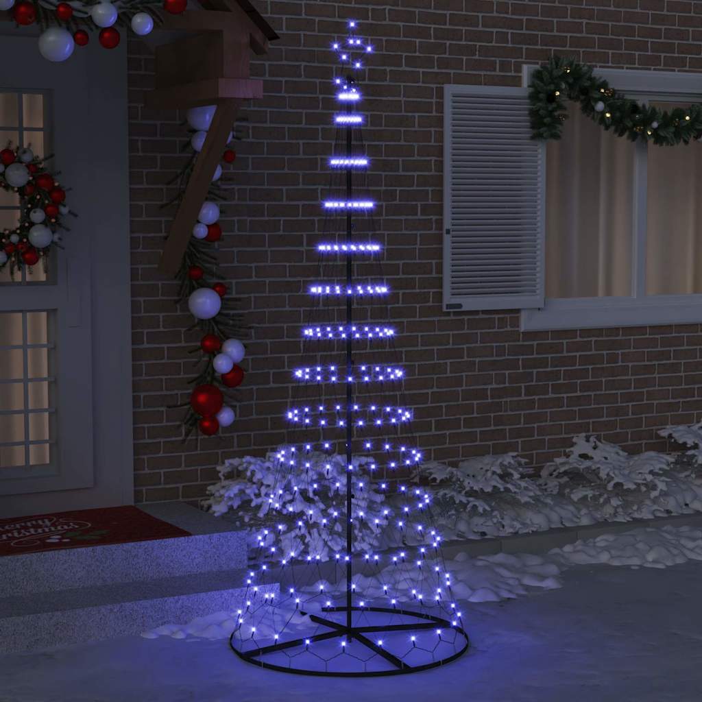 LED Kerstboom met 290 LED Blauw 100 x 100 x 250 cm Metaal