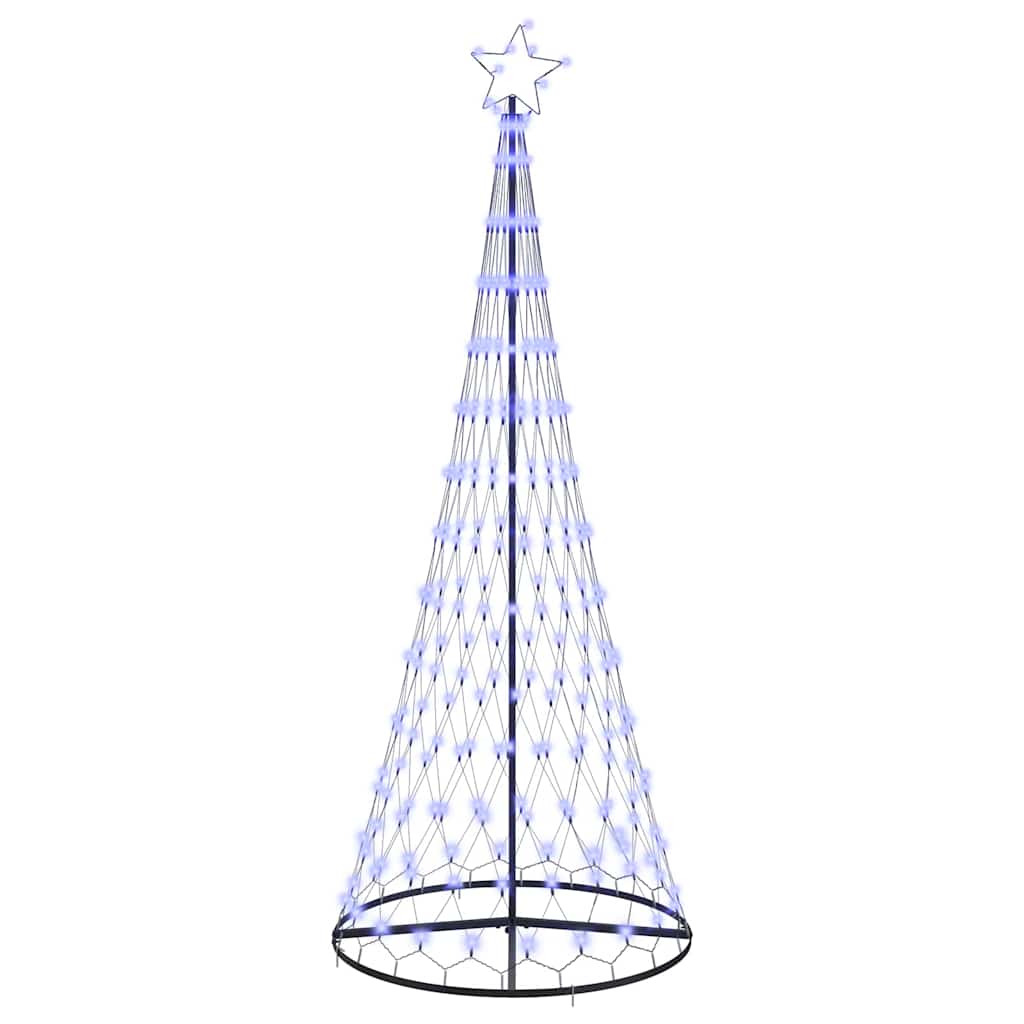 LED Kerstboom met 290 LED Blauw 100 x 100 x 250 cm Metaal