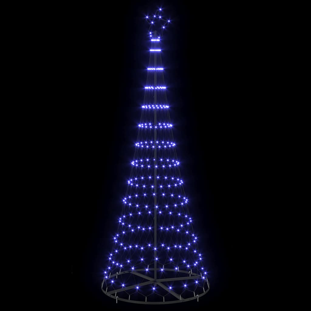 LED Kerstboom met 290 LED Blauw 100 x 100 x 250 cm Metaal
