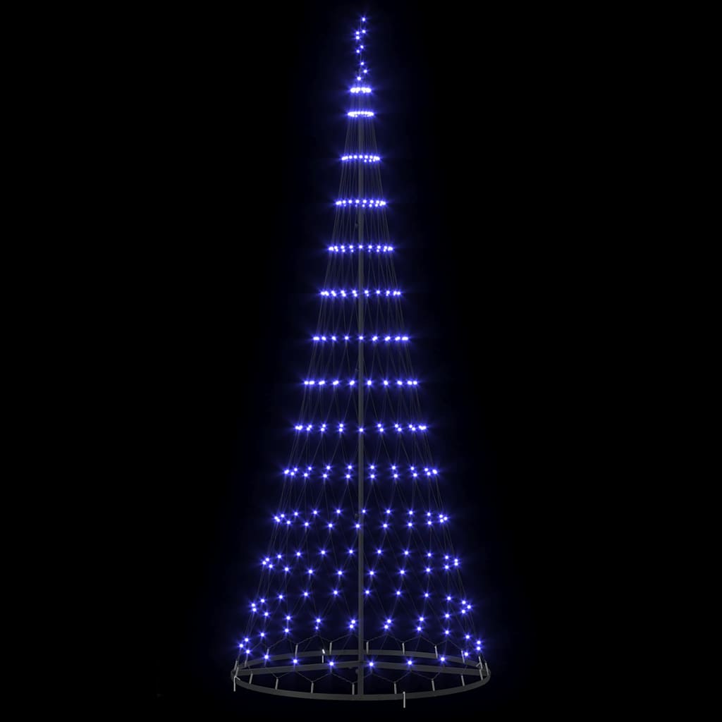 LED Kerstboom met 290 LED Blauw 100 x 100 x 250 cm Metaal