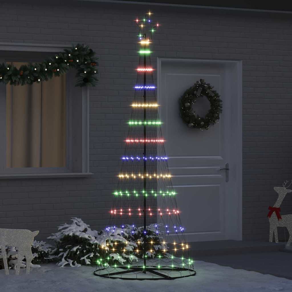 LED Kerstboom met 290 LED Multikleur 100 x 100 x 250 cm Metaal