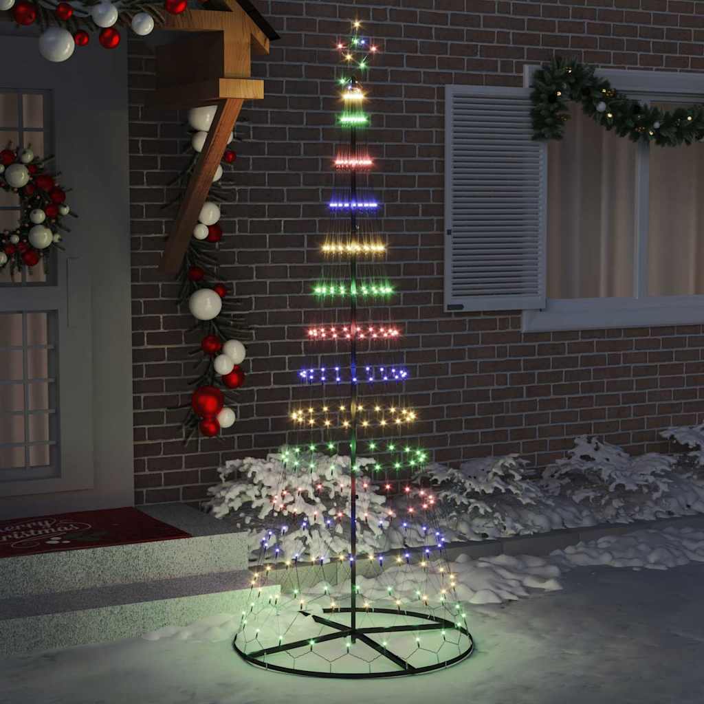 LED Kerstboom met 290 LED Multikleur 100 x 100 x 250 cm Metaal