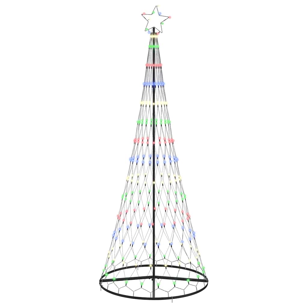 LED Kerstboom met 290 LED Multikleur 100 x 100 x 250 cm Metaal