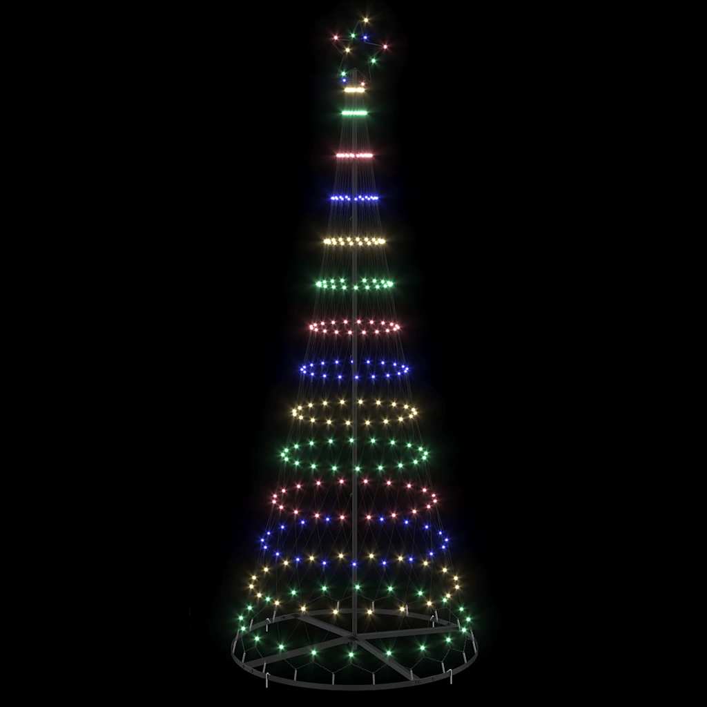 LED Kerstboom met 290 LED Multikleur 100 x 100 x 250 cm Metaal