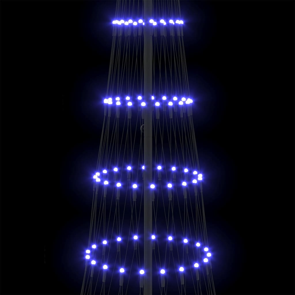 LED Kerstboom met 350 LED Blauw 100,5 x 100,5 x 302,5 cm Metaal