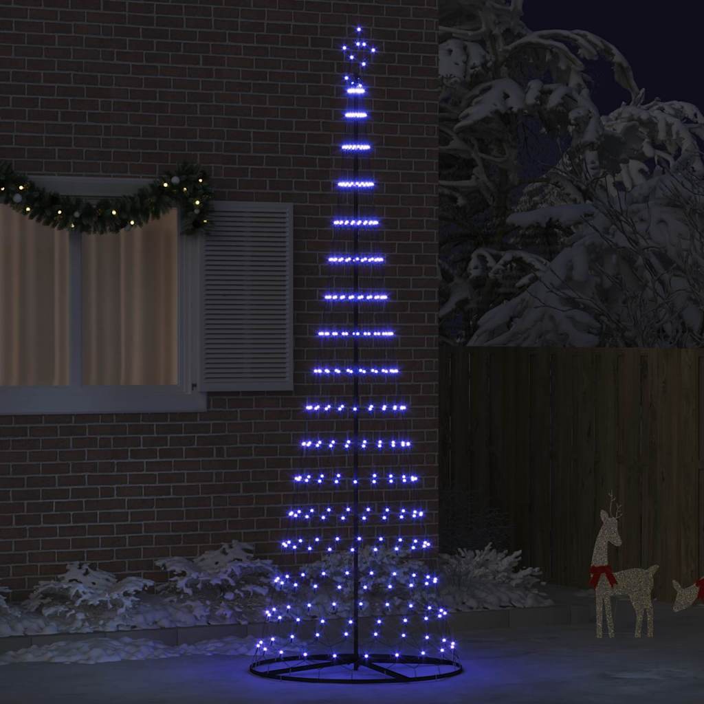 LED Kerstboom met 350 LED Blauw 100,5 x 100,5 x 302,5 cm Metaal