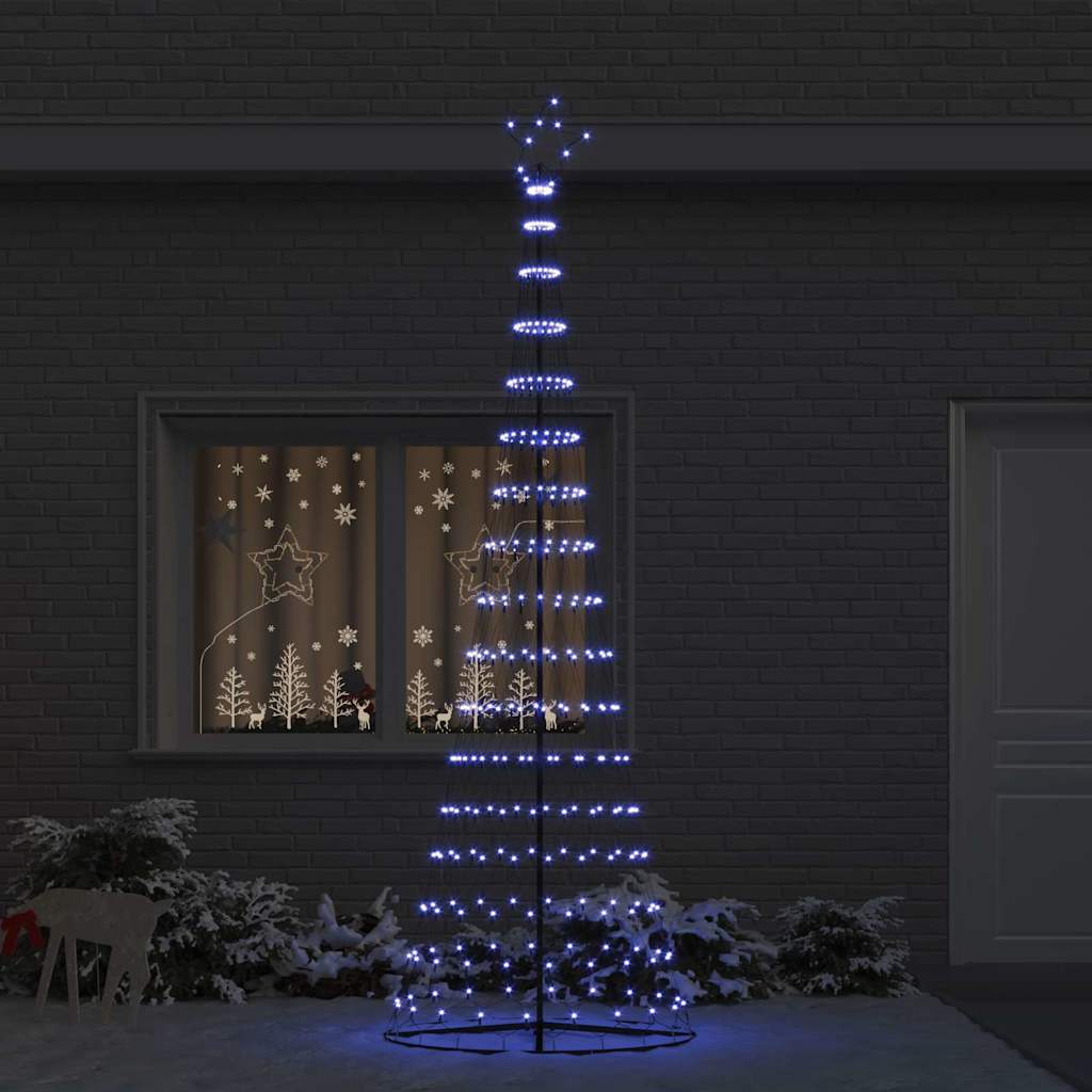 LED Kerstboom met 350 LED Blauw 100,5 x 100,5 x 302,5 cm Metaal