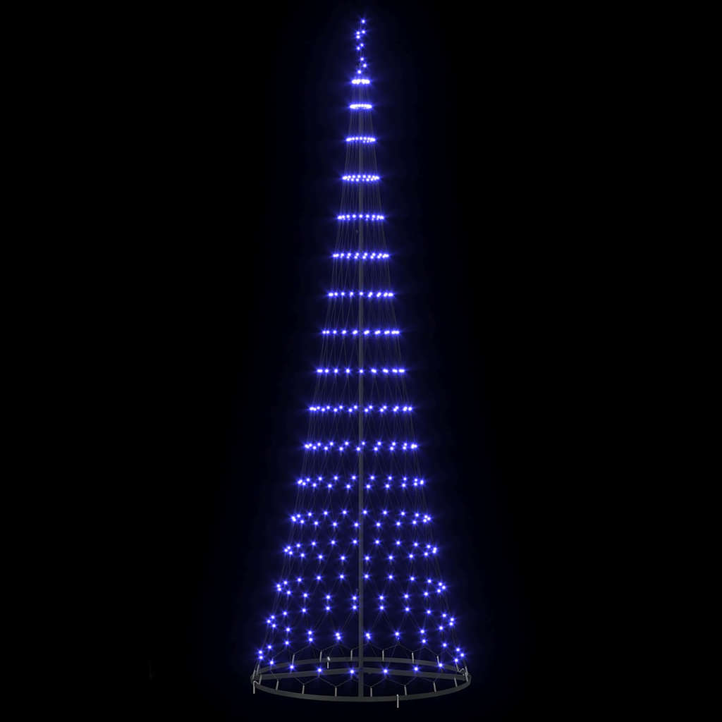 LED Kerstboom met 350 LED Blauw 100,5 x 100,5 x 302,5 cm Metaal