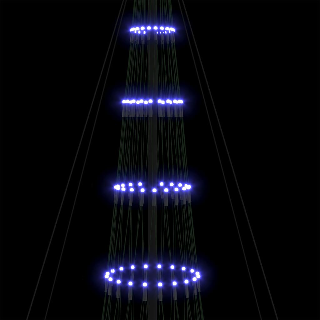 LED Kerstboom met 450 LED Blauw 138.5 x 138.5 x 399 cm Metaal