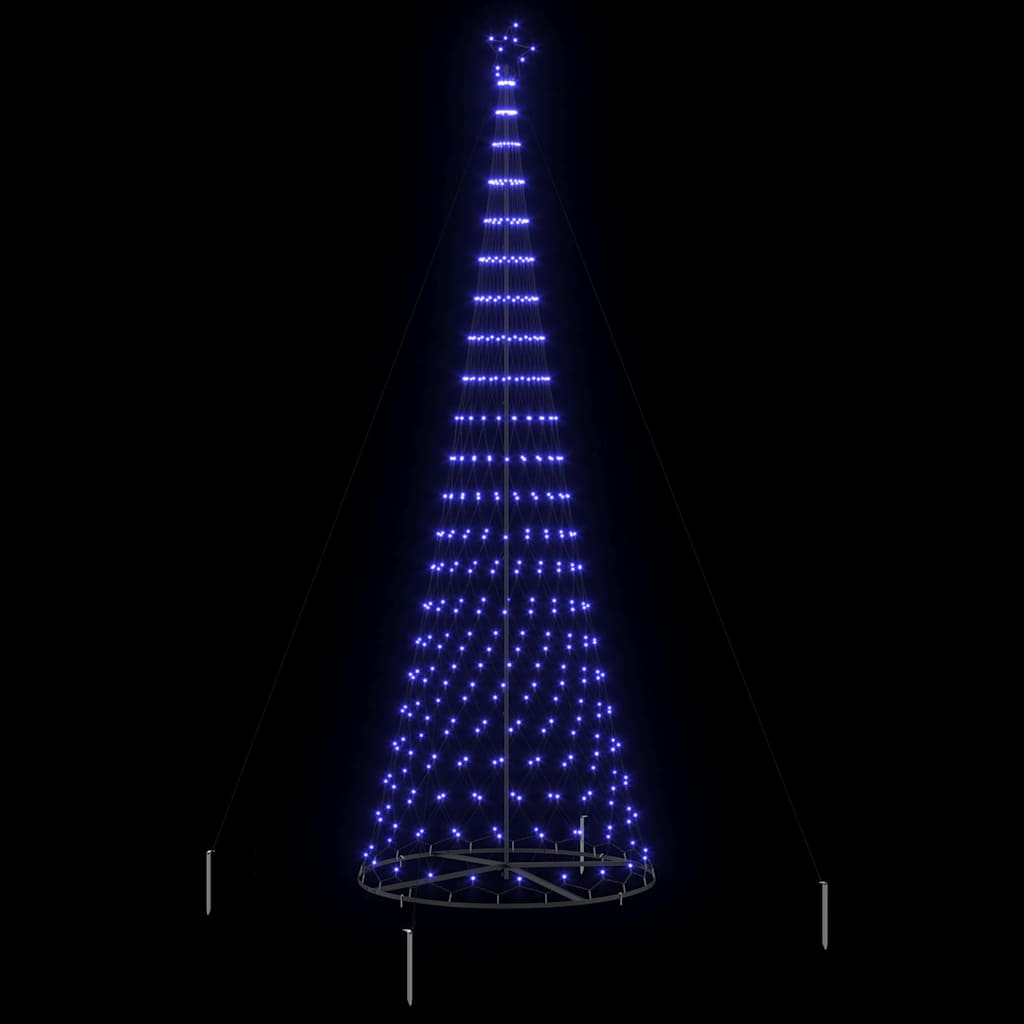 LED Kerstboom met 450 LED Blauw 138.5 x 138.5 x 399 cm Metaal