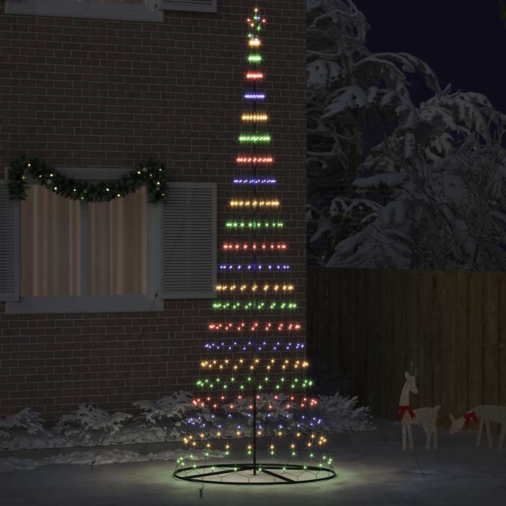 LED Kerstboom Multikleur 138.5 x 138.5 x 399 cm Metaal