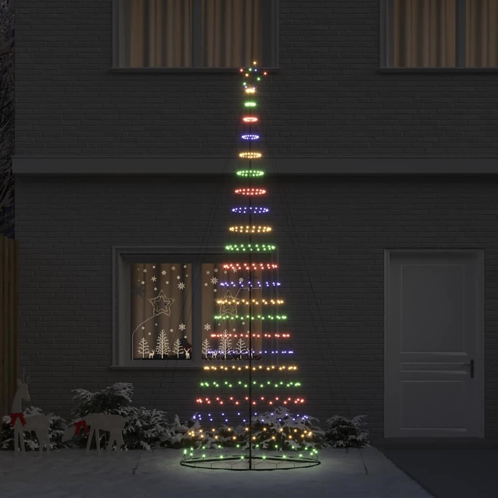 LED Kerstboom Multikleur 138.5 x 138.5 x 399 cm Metaal