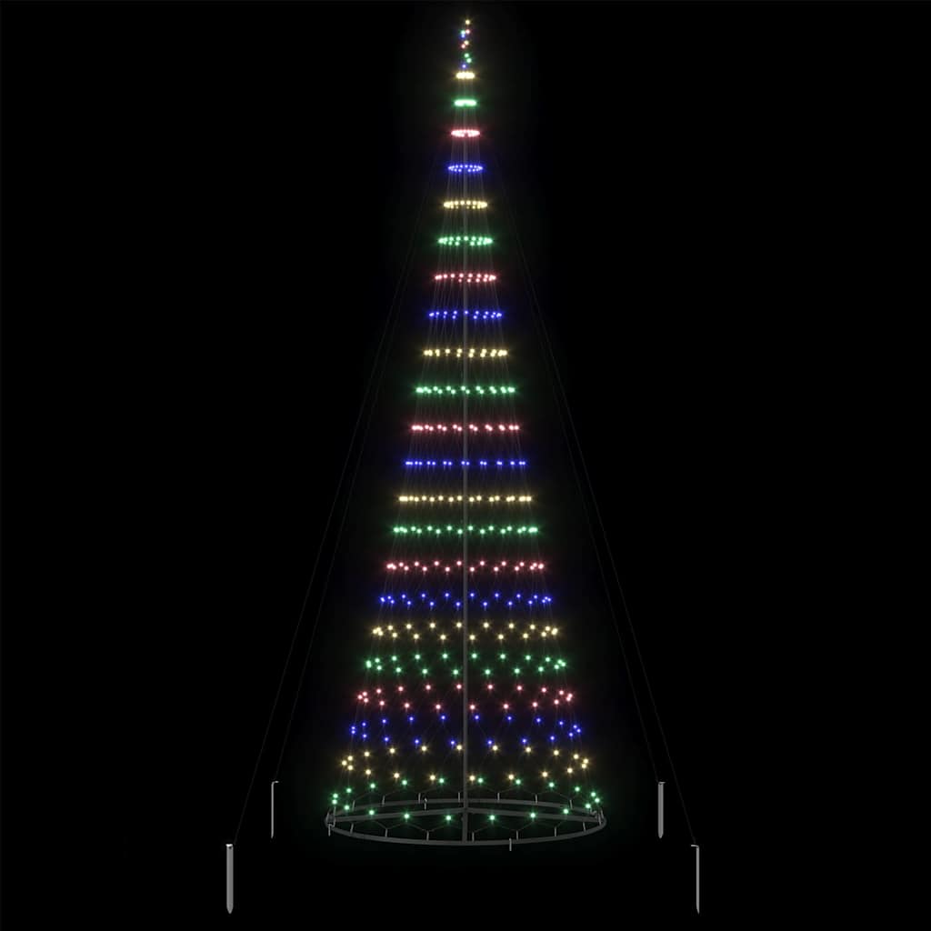 LED Kerstboom Multikleur 138.5 x 138.5 x 399 cm Metaal