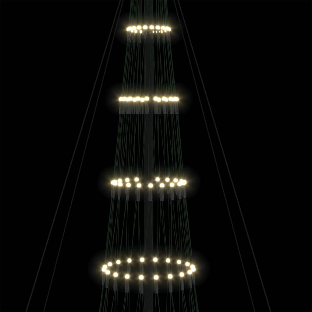 LED Kerstboom met 550 LED Warmwit 160 x 160 x 500 cm Metaal