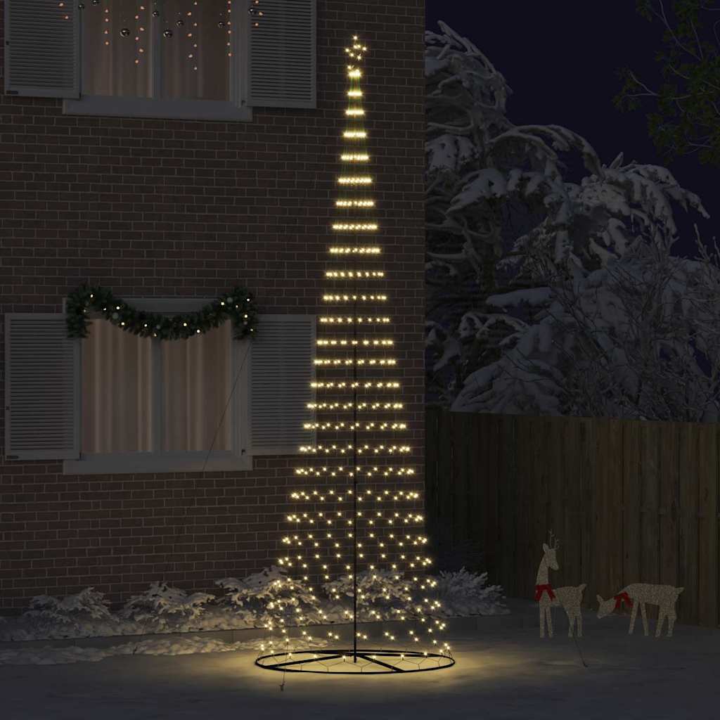 LED Kerstboom met 550 LED Warmwit 160 x 160 x 500 cm Metaal