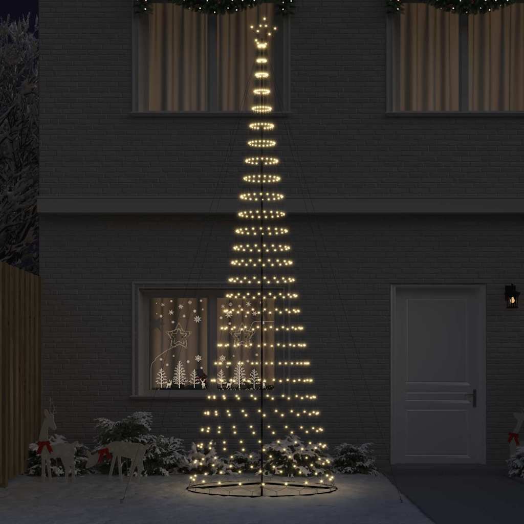 LED Kerstboom met 550 LED Warmwit 160 x 160 x 500 cm Metaal