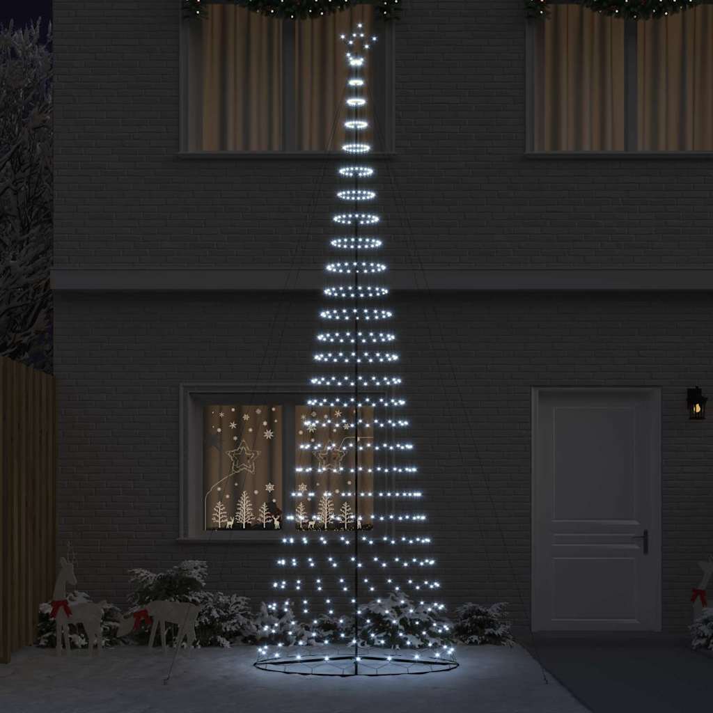 LED Kerstboom met 550 LED Koudwit 160 x 160 x 500 cm Metaal