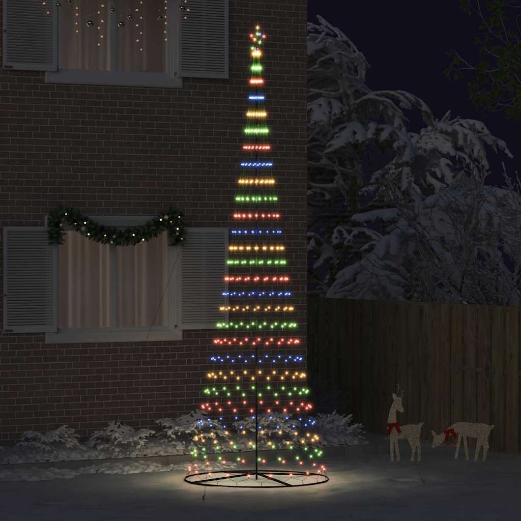 LED Kerstboom met 550 LED Multikleur 160 x 160 x 500 cm Metaal