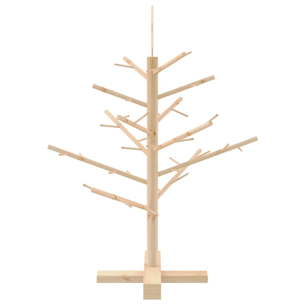 Houten kerstboom met standaard Naturel 75 cm Massief grenenhout