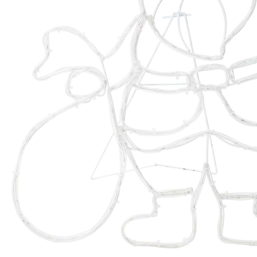 Kerstman Licht met 168 LED Multikleur 58.5 x 60 x 1.3 cm IJzer