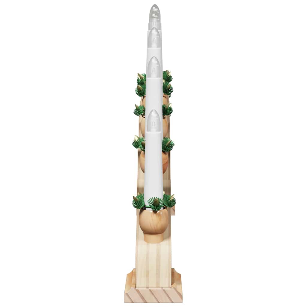 Kerst Kaarsenboog met 10 LED Kaarsen 3 pcs Bruin 47 x 5 x 29 cm