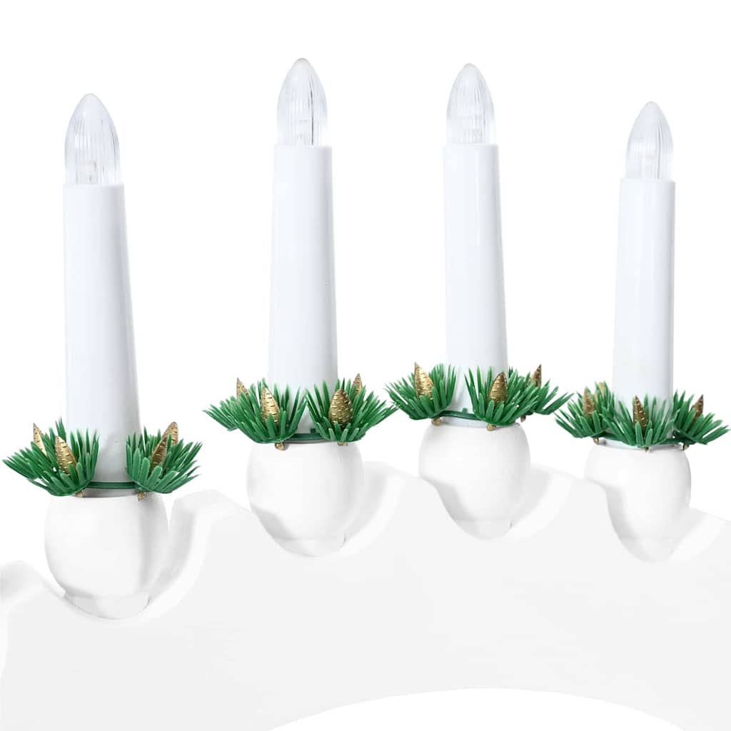 Kerst Kaarsenboog met 10 LED Kaarsen Wit 47 x 5 x 29 cm