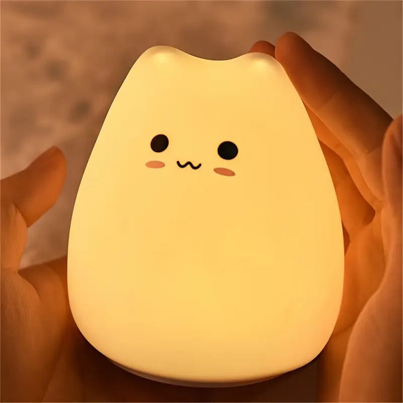 Actie Bedlampje Nachtlampje  - Poezelige Poes  - Meer Kleuren led