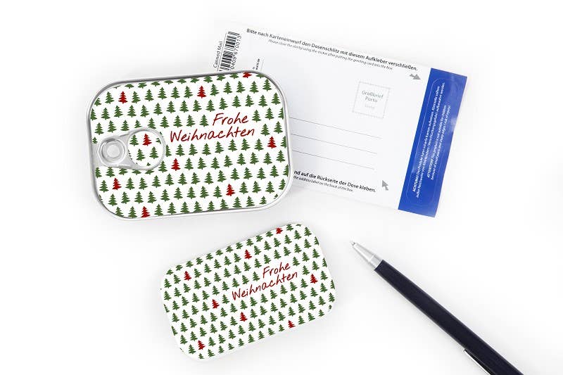 Kaart in blikje - Leukste kaartje van Nederland - Kerst 2 - Orgineel kerstkaartje!