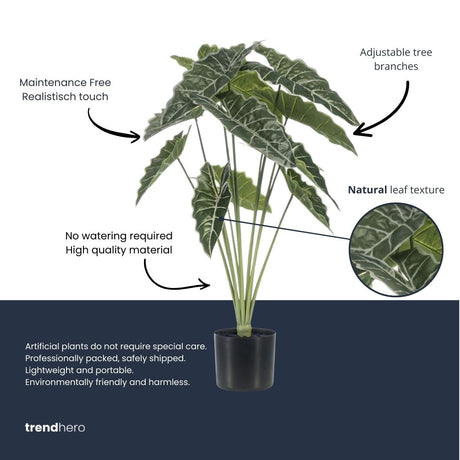 Alocasia 80 Cm - Artificial Plant