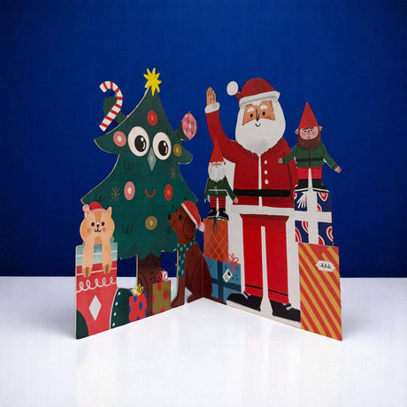 Aww sow cute kaarten collectie| Schattige kaarten met bewegende oogjes | Kerstboom en Kerstman
