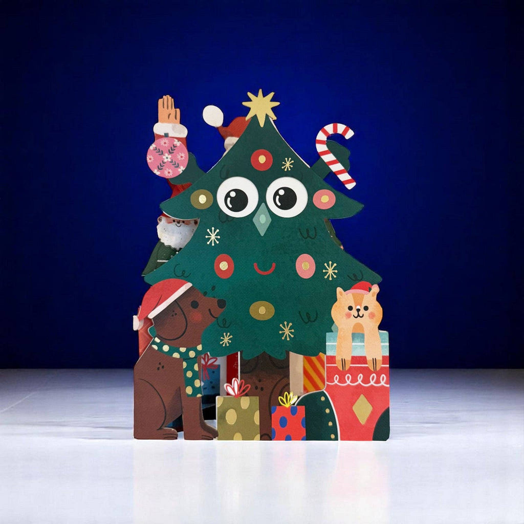 Aww sow cute kaarten collectie| Schattige kaarten met bewegende oogjes | Kerstboom en Kerstman