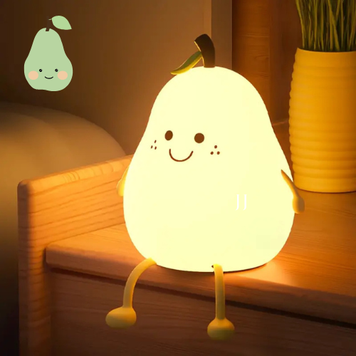 Bedlampje toffe peer leuk nachtlampje met verschillende lichtstanden en kleuren usb oplaadbaar